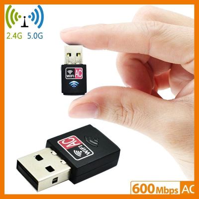 HOT!!ลดราคา ตัวรับสัญญาณ Wifi 2 ย่านความถี่ 5G/2G Dual Band USB 2.0 Adapter WiFi Wireless 600M แบบไม่มีเสา ##ที่ชาร์จ แท็บเล็ต ไร้สาย เสียง หูฟัง เคส Airpodss ลำโพง Wireless Bluetooth โทรศัพท์ USB ปลั๊ก เมาท์ HDMI สายคอมพิวเตอร์