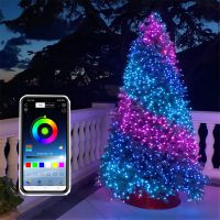 20M 200 LED Bluetooth Smart Fairy Lights App Controlled USB Powered Music Beat Sync RGB Christmas Tree Twinkle Lights