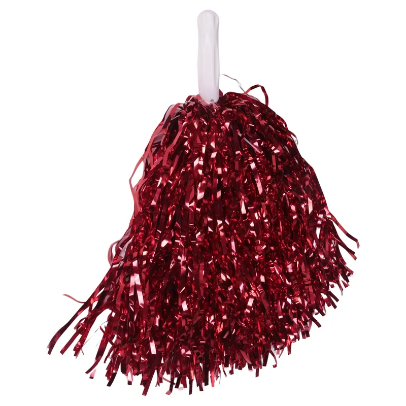 24Pcs Cheerleading Pom Poms Metallic Foil Cheer Pom Poms with Plastic  Handle fo