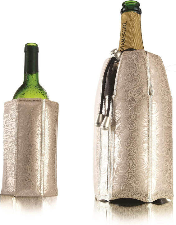 Vacu Vin Rapid Ice Wine and Champagne Cooler Set Platinum Lazada.co.th