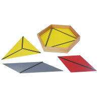 Montessori - ชุดสามเหลี่ยมในมุมหกเหลี่ยมใหญ่ (Constructive Triangles : Large Hexagonal Box)