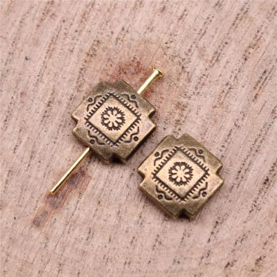 Small Square Beads For Jewelry Making Findings Handmade DIY Craft 5pcs Antique Bronze Color 4x10mm DIY accessories and others