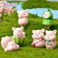 【MSSugar toy】Msugar Toys ตุ๊กตาชุดของเล่นรูปสัตว์การ์ตูนแตงโมนมตุ๊กตาขยับแขนขาได้หมูน่ารักโมเดลแกะสลักตกแต่งหน้าเค้กวันเกิด7ชิ้นของขวัญบ้านเด็ก