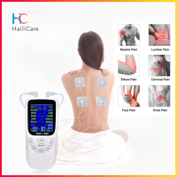 Hailicare 12โหมดนับร่างกายนวดไฟฟ้า EMS บำบัดชีพจรประสาทกระตุ้นกล้ามเนื้อบรรเทาอาการปวดการดูแลสุขภาพที่มี4แผ่นอิเล็กโทรดจอแอลซีดี