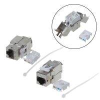 Yingke 1ชิ้น Rj45ป้องกัน Cat6 Ftp สังกะสีอัลลอยโมดูลตัวเชื่อมแจ็คตัวเชื่อมต่อเครือข่ายอะแดปเตอร์ใหม่