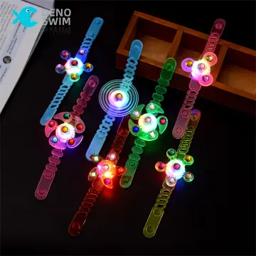 48-Pack LED Light Up Fidget Spinner Bracelets - Glow in The Dark