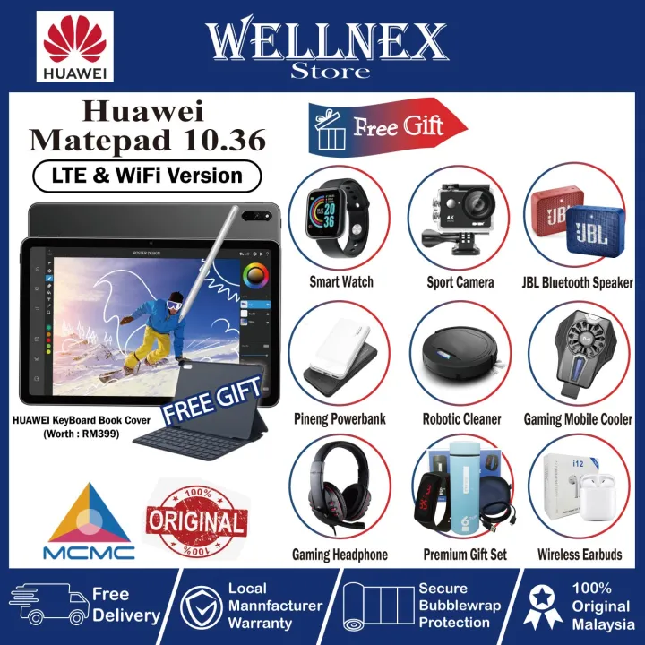 HUAWEI Matepad 10.36 [4GB RAM 128GB ROM ] 【 LTE & WiFi Version】2K