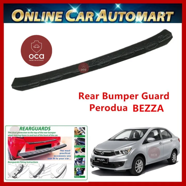 Perodua Bezza Custom Fit Original Abs Car Rear Bumper Guard Made In Malaysia Lazada