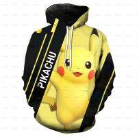 Sudadera con capucha con estampado de dibujos animados para niños, ropa con estampado de Pikachu, Anime japonés, regalos para niños y niñas, ropa de cumpleaños