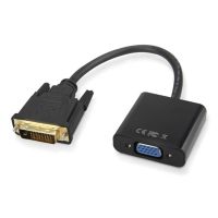 Full HD DVI24 1 to VGA 25Pin Male to 15Pin Female Cable Converter with Chip Display for PC Computer HDTV Display Projector