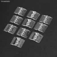 ❒ 10Pcs Transparent Plastic Folding Hinges Durable Clear Acrylic Hinge Tools