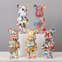 28Cm Bearbricks Resin 400% Violent Bear Crafts Games Street Art Collectible Models Piggy Bank Shop Window Ornament Home Decor