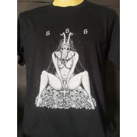 เสื้อวงนำเข้า Nun 666 Satanic Evil Devil Rap Hiphop Mc Gothic Fashion Style Vitage T-Shirt Gildan