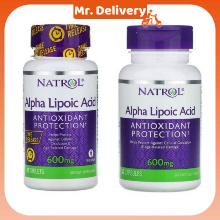 Mr Delivery Natrol, Alpha Lipoic Acid, Time Release, 600 mg, 45