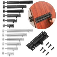 2/3/4/5/6/8 inch Aluminum Alloy Door Latch Hardware Black Silver Sliding Barrel Bolt for Gate Safety Door Bolt Latch Lock