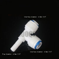 【✇】 Ittefaq Trading T รูปร่าง3 Way RO น้ำ1/4 "OD ท่อ Coupling 1/4" ท่อ Reverse Osmosis Aquarium ระบบพลาสติก Quick Fitting Connector