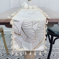 Spot parcel post Modern Light Luxury Gilding Craft Table Runner Dining Table Cabinet Table Towel Decorative Tablecloth Foreign Trade Wholesale Table Runner