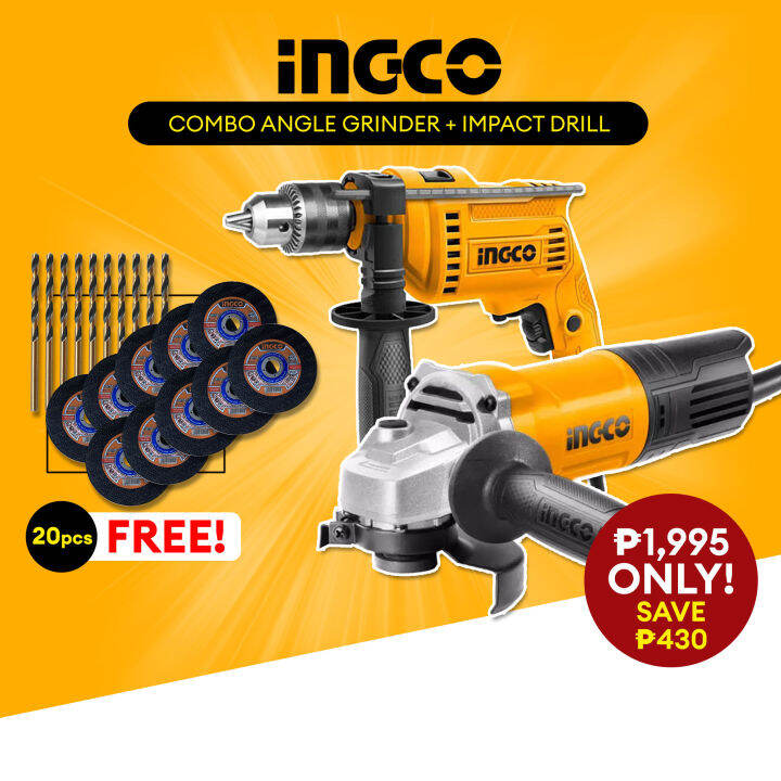 BUY COMBO TAKE 20PCS FREE INGCO Electric Angle Grinder 750W and