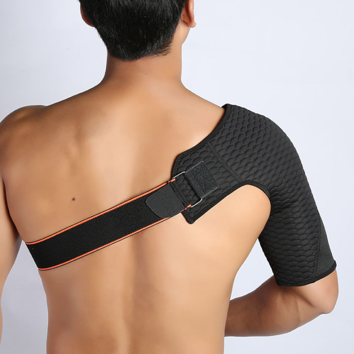 สายรัดไหล่เดี่ยวแบบปรับได้-gym-sports-care-back-shoulder-ce-protector-wrap-belt-band-pad-bandage-men-amp-women