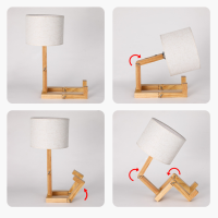 Creative Robot Wooden Table Lights LED Living Room Flexible Desk Lamp Nordic Modern Working Learning Interior Study Night Light