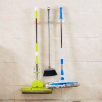 Mop Holder Broom Gripper Wall Mounted Umbrella Hanger Hook Broom Holder Storage Rack Bathroom Organizer Tools Picture Hangers Hooks