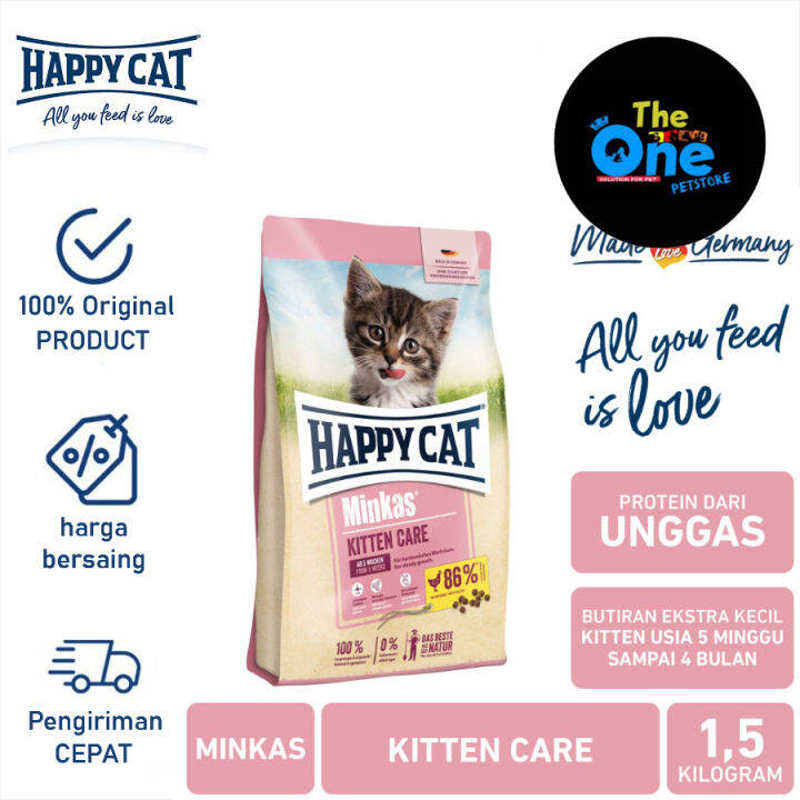 Happy Cat 70409 - Happy Cat Minkas gesteriliseerd gevogelte - droogvoer met Yucca voor gecastreerde katten - 10 kg inhoud