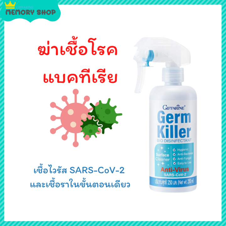 สเปรย์-ทำความสะอาด-และฆ่าเชื้อโรค-แบคทีเรีย-เชื้อไวรัส-sars-cov-2-และเชื้อรา-กิฟฟารีน-เจิร์ม-คิลเลอร์-ไบโอ-ดิสอินแฟคแทน