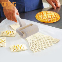 ขนาดใหญ่ขนาดเครื่องตัดลูกกลิ้งพิซซ่าพายเครื่องตัดคุกกี้ Pastry Baking Tools มีด Bakeware Embossing Dough Roller Lattice Cutter Craft