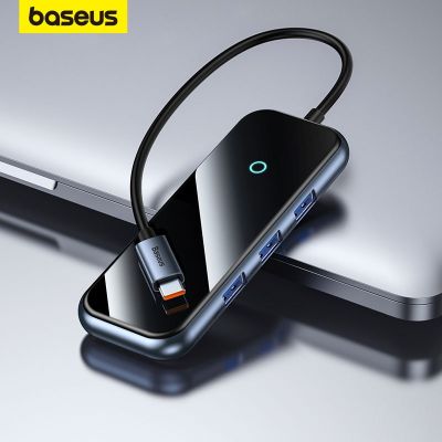 Baseus USB C ฮับ4K HDMI-เข้ากันได้ RJ45 USB 3.0อะแดปเตอร์สำหรับ MacBook Pro iPad Air Pro 2021 M1 M2ชนิด C ฮับ USB แท่นวางมือถือ Feona