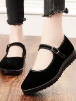 ™☜ Waiter womens shoes old Beijing cloth work not tired feet soft sole black non-slip kitchen cleaning