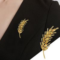 【YF】 Accessories Wheat-Ear Brooch Atmosphere Jewelry Citrine Sweater