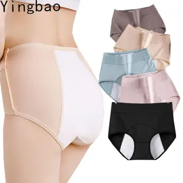 Yingbao M L XL XXL 3XL Soft Cotton Women Mid Waist Brief Panties