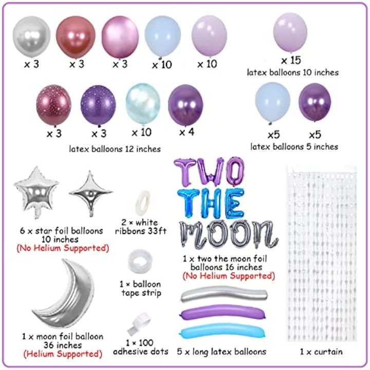jollyboom-two-the-moon-อุปกรณ์ตกแต่งงานวันเกิด-girl-อุปกรณ์ทำพวงมาลัยลูกโป่งรูปดาวสีเงินม่านฟอยล์รูปดาวสีเงินลูกโป่งฟอยล์ดวงจันทร์และดาวสำหรับเด็กผู้หญิงนอกโลกอุปกรณ์ประดับตกแต่ง2อุปกรณ์ตกแต่งงานวันเก
