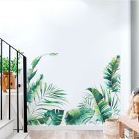 ✐✆ Tropical Palm Tree Leaf Wall Stickers Green Plants Wall Decals Removable Leaves Wall Posters Art Murals for Offices Home Decor