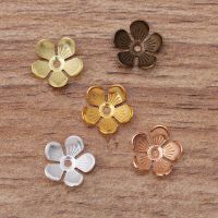 50pcs/lot 10mm Brass Flower Beads Caps Petal Base For DIY Jewelry Making Material Supplies Earrings Handmade Parts Accessories 6 DIY accessories and o