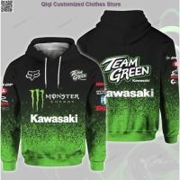 Kawasaki Team Green 3D Hoodie xxs-6XL