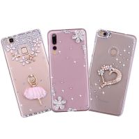 【Shell set]สำหรับ Huawei Honor 50 30 20 10 10X Lite Bling Rhinestone ฝาครอบ Honor 9 9A 9C 8 8A 8C 8X 7A 7C 7S 7X 6C Pro น่ารัก Glitter โทรศัพท์กรณี