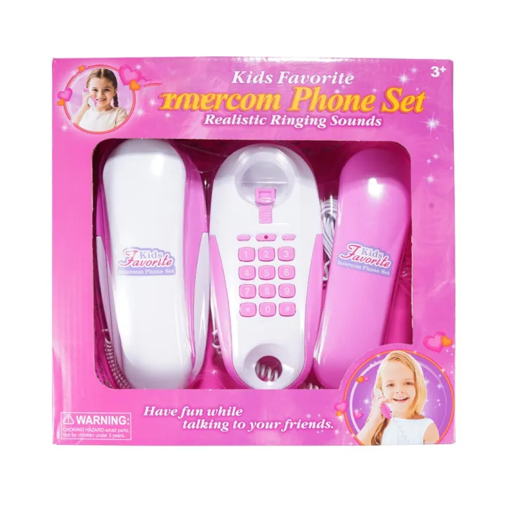 Twin Phone Wired Set For Kids Telephone Set With 2 Telephones