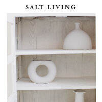 （HOT) White Pigment Burning Nordic Creative Ceramic Vase ตกแต่งแบบเรียบง่ายขายส่ง