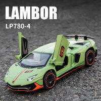 A122 Lambor LP780รถรุ่นของเล่น Diecast โลหะผสมจำลองรถรุ่นเสียงและแสง Force ควบคุมยานพาหนะสำหรับเด็กของเล่น CarM