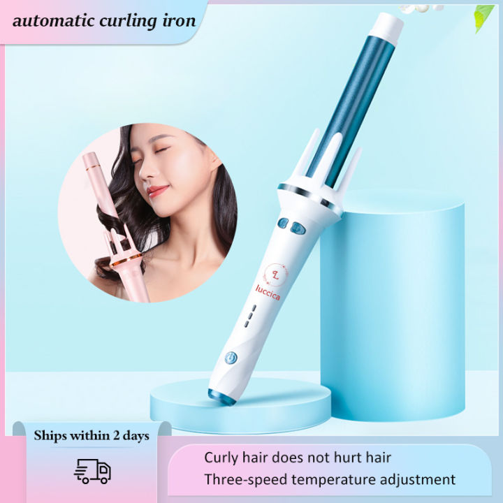 Luccica Curling Iron Automatic Hair Rotating Curling Iron 360 Rotating Styling Wand Ceramic Iron 