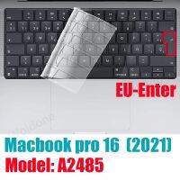 EU UK ขายขนาดใหญ่ป้อนประเภทบางเฉียบชัดเจนมากที่คลุมแป้นพิมพ์ TPU สำหรับ Pro 14นิ้ว2021 M1 A2442/ Pro 16 2021 M1 A2485สูงสุด