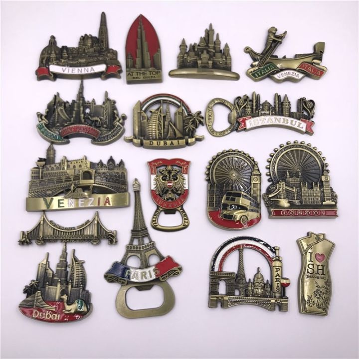 handmade-europe-dubai-usa-austria-vienna-venice-uk-metal-magnets-refrigerator-stickers-bottle-openers-gift-souvenirs