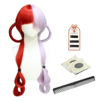 HOLOUN Japan Anime Cosplay Costume Wig For Film Red Uta World Singer Fake Hair Red And Light Purple Halloween Christmas Party