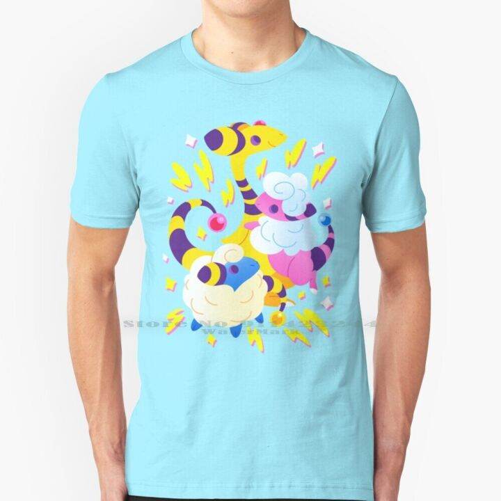 electric-sheep-t-shirt-cotton-6xl-electric-sheep-mareep-ampharos-flaafy-electric-type