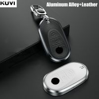 Aluminum Alloy Leather Car Key Case Cover Shell For Mercedes Benz 2021 C Class S Class W223 S350 S400 S450 S500 C200 C260 2021