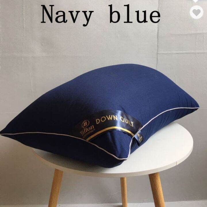 Authentic HILTON Hotel Pillow down quilt (NAVY BLUE / ROSE RED / DARK