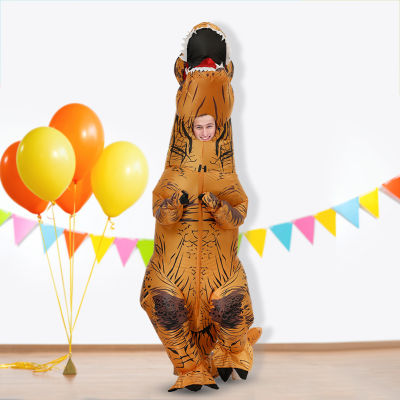 Adult Kids Inflatable Dinosaur Cosplay Costume Party Stage Performance Dress Mascot Cosplay Costume For Men Women Kids Halloween