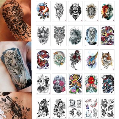 hot【DT】 Piece Wholesales Temporary Sticker Tiger Snake Arm Mandala Sleeve Man