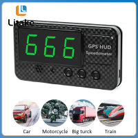 เครื่องวัดความเร็วลม Gps ดิจิทัลรถยนต์ C60s,เครื่องวัดระยะทาง Hud แสดงความเร็วการแจ้งเตือนเมื่อความเร็วเกินกำหนด Hd ไมล์รับแรงเตือน